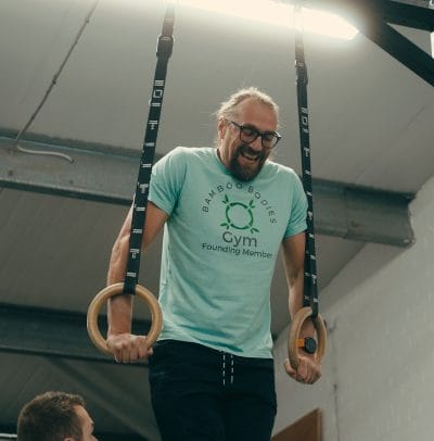 bamboo bodies man in bamboo shirt